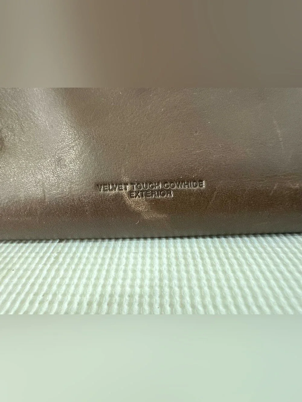 Buxton Leather Checkbook Keeper Wallet Velvet Tough Cowhide Exterior